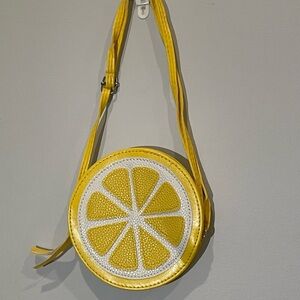 Lemon Crossbody Bag with adjustable shoulder strap cottage core fairy festival